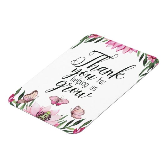 Hartelijk dank voor uw hulp bij de groei van ons - magneet (Linkerzijde)