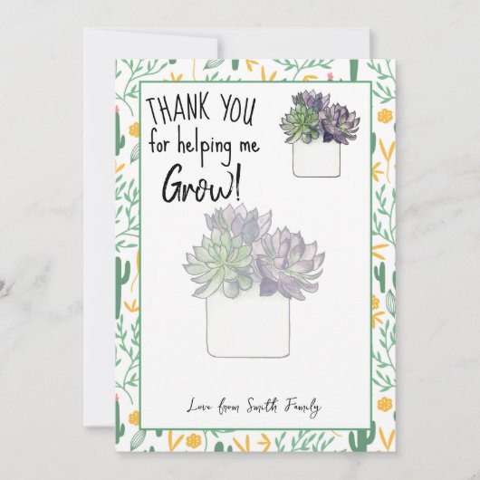 Hartelijk dank voor uw hulp bij het verbouwen van  kaart (Voorkant)