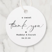 Hartelijk dank voor uw huwelijk met Labels (Achterkant)