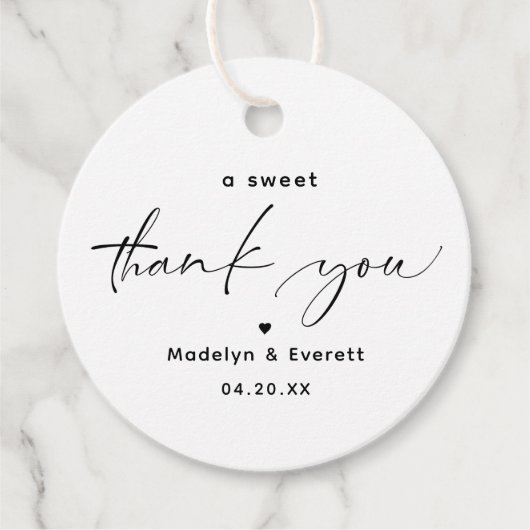 Hartelijk dank voor uw huwelijk met Labels (Voorkant)