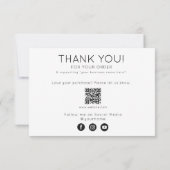 Hartelijk dank voor uw inkooporder bedankkaart (Achterkant)