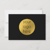 Hartelijk dank voor uw inkooporder Business Black Bedankkaart (Voorkant)