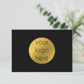 Hartelijk dank voor uw inkooporder Business Black Bedankkaart (Staand voorkant)