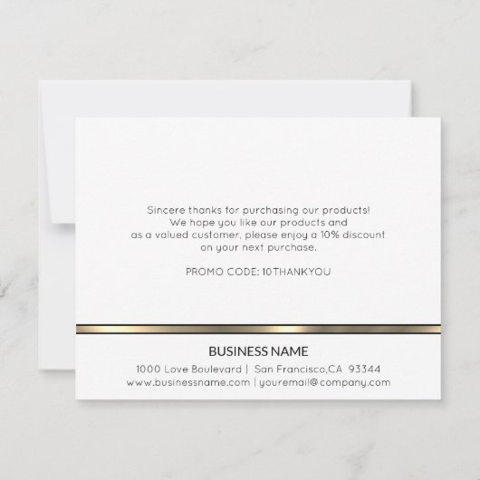 Hartelijk dank voor uw inkooporder Business Gold B (Achterkant)