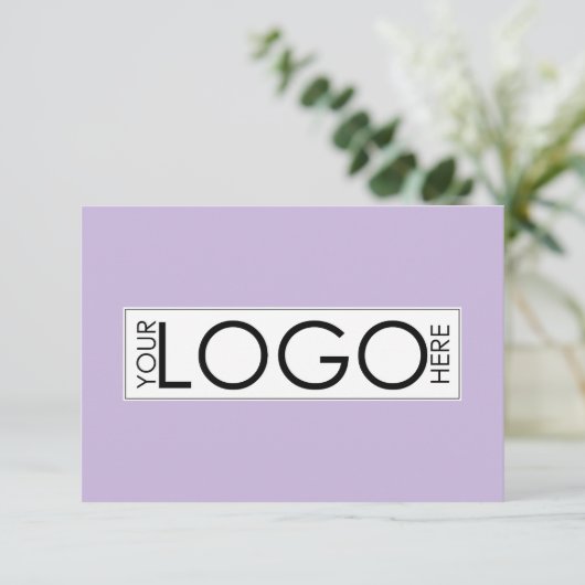 Hartelijk dank voor uw inkooporder Business Paarse Bedankkaart (Staand voorkant)