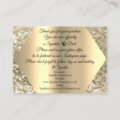 Hartelijk dank voor uw inkooporder Golden Logo Visitekaartje (Achterkant)