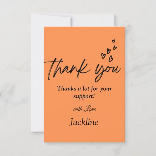 Hartelijk dank voor uw kaart (Voorkant)