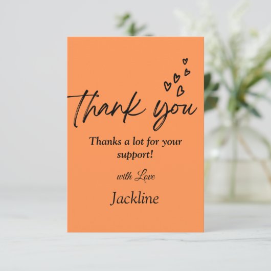 Hartelijk dank voor uw kaart (Staand voorkant)