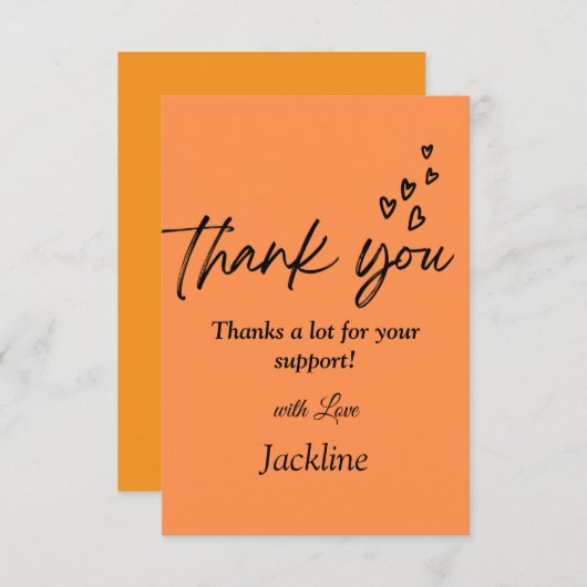 Hartelijk dank voor uw kaart (Voorkant / Achterkant)