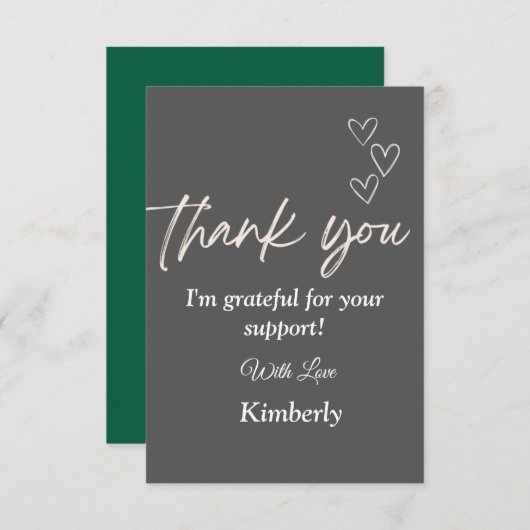 Hartelijk dank voor uw kaart (Voorkant / Achterkant)