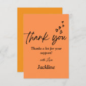 Hartelijk dank voor uw kaart (Voorkant / Achterkant)