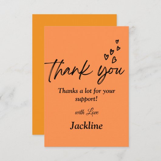 Hartelijk dank voor uw kaart (Voorkant / Achterkant)