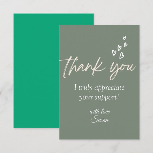 Hartelijk dank voor uw kaart (Voorkant / Achterkant)