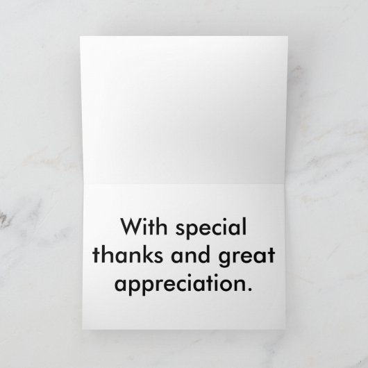 Hartelijk dank voor uw kaart (groot afdrukken) (Binnen)