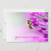 Hartelijk dank voor uw kaart met bloem en bij (Achterkant)