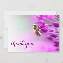 Hartelijk dank voor uw kaart met bloem en bij