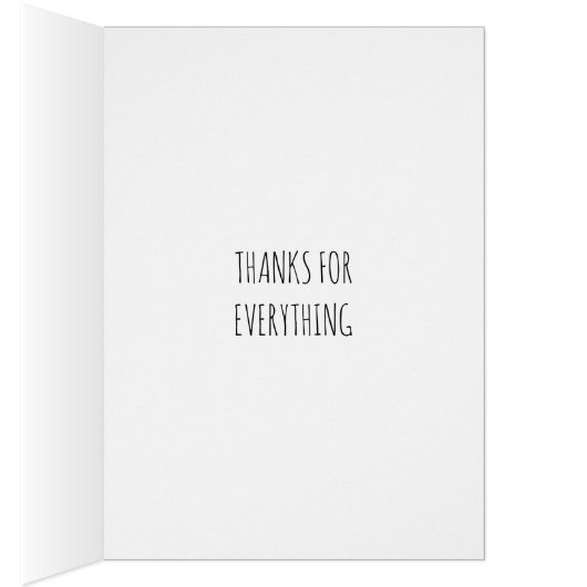 Hartelijk dank voor uw kaart met handbediende bloe (Binnen (Rechts))