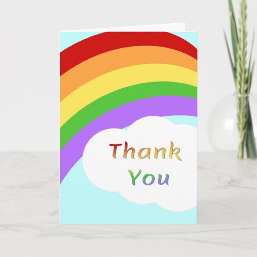 Hartelijk dank voor uw kaart met regenboog (Voorkant)