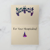 Hartelijk dank voor uw kaart met wijndruiven (Binnen)