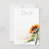 Hartelijk dank voor uw kaart: Rustic Sunflower Bedankkaart (Voorkant)