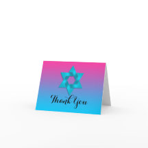 Hartelijk dank voor uw kaart Turquoise aan Pink Om