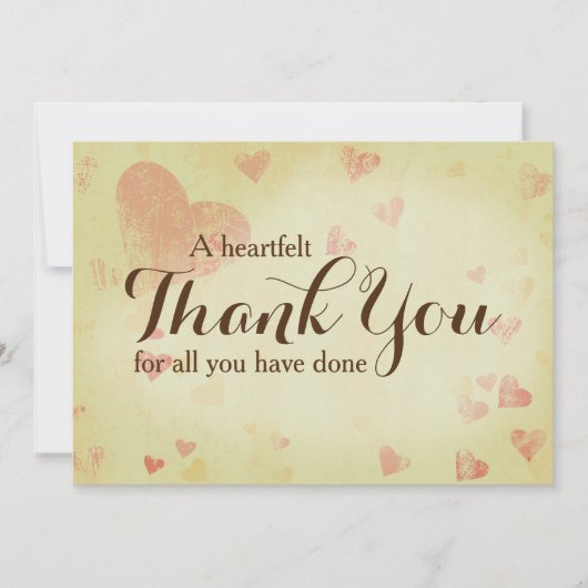 Hartelijk dank voor uw kaart van 5 x 7 inch,  (Voorkant)