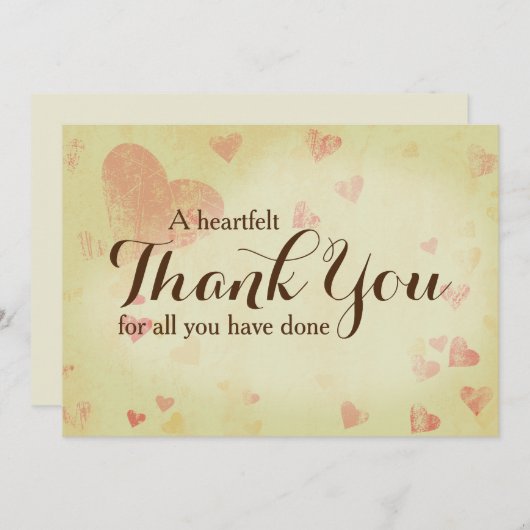 Hartelijk dank voor uw kaart van 5 x 7 inch,  (Voorkant / Achterkant)