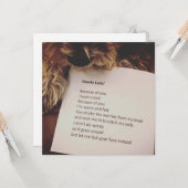 Hartelijk dank voor uw kaart van de hond (Voorkant / Achterkant in situ)