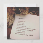 Hartelijk dank voor uw kaart van de hond (Voorkant)