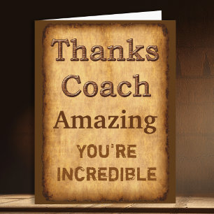   Hartelijk dank voor uw kaart voor coach