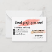 Hartelijk dank voor uw Kaart voor de opmerking bij Notitiekaartje (Achterkant)