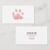 Hartelijk dank voor uw kaart voor uw huiswerk, voo visitekaartje (Voorkant / Achterkant)