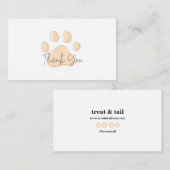 Hartelijk dank voor uw kaart voor uw huiswerk, voo visitekaartje (Voorkant / Achterkant)