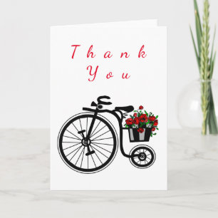 Hartelijk dank voor uw kaartje met bloemen bedankkaart