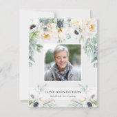 Hartelijk dank voor uw kaartje voor begrafeniswitt bedankkaart (Voorkant)