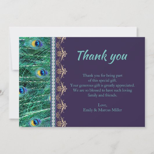 Hartelijk dank voor uw kaartje voor de pauock rhin kaart (Voorkant)