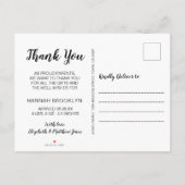 Hartelijk dank voor uw kalligrafie 4 Fotocollage g Aankondigingskaart (Achterkant)