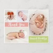 Hartelijk dank voor uw kalligrafie 4 Fotocollage g Aankondigingskaart (Voorkant)