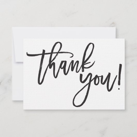 Hartelijk dank voor uw kalligrafische kaart (Voorkant)