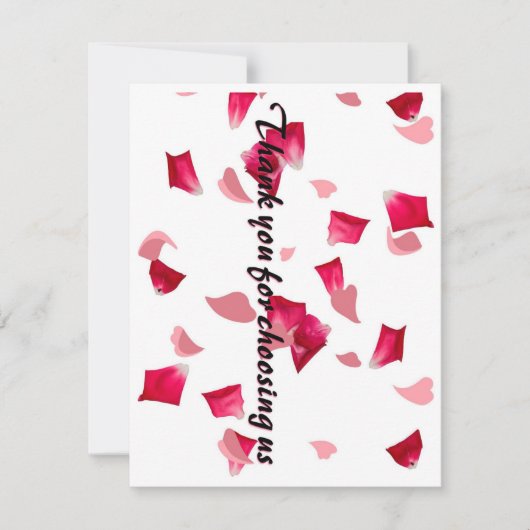 Hartelijk dank voor uw keuze voor ons winkelkaartj bedankkaart (Voorkant)