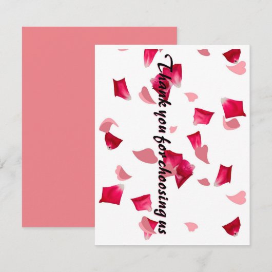 Hartelijk dank voor uw keuze voor ons winkelkaartj bedankkaart (Voorkant / Achterkant)