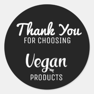 Hartelijk dank voor uw keuze voor Vegan Products Ronde Sticker