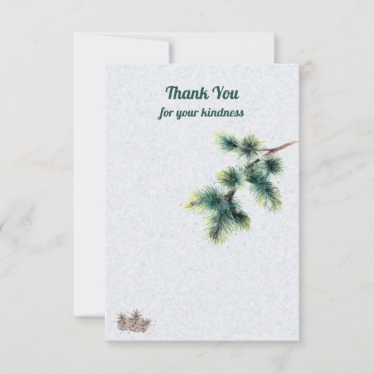 Hartelijk dank voor uw Kindness Pinecones Conifer- Bedankkaart (Voorkant)