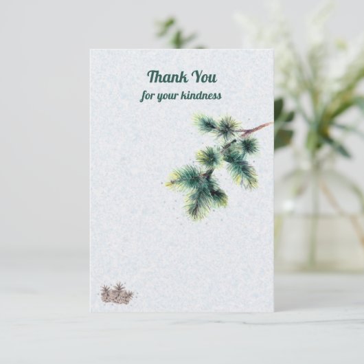 Hartelijk dank voor uw Kindness Pinecones Conifer- Bedankkaart (Staand voorkant)