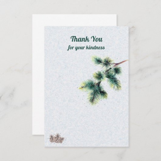 Hartelijk dank voor uw Kindness Pinecones Conifer- Bedankkaart (Voorkant / Achterkant)