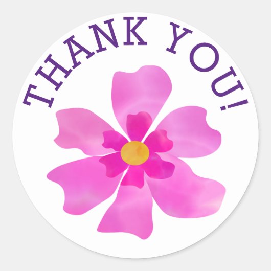 Hartelijk dank voor uw klanten ronde sticker (Voorkant)