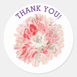 Hartelijk dank voor uw klanten ronde sticker