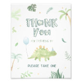 Hartelijk dank voor uw komst Dinosaur Birthday Fav Foto Afdruk (Voorkant)