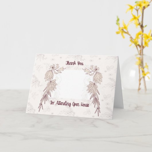 Hartelijk dank voor uw komst in het Open House Add Kaart (Gele Bloem)