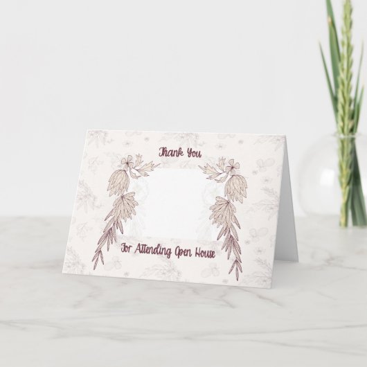 Hartelijk dank voor uw komst in het Open House Add Kaart (Voorkant)